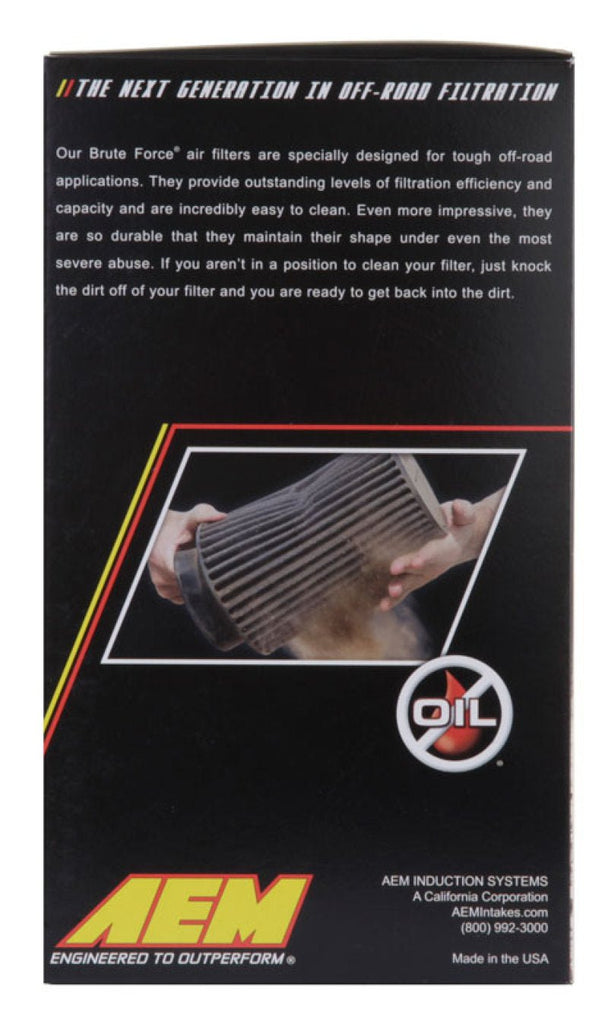 AEM 3.5 inch x 9 inch DryFlow Conical Air Filter - DTX Performance