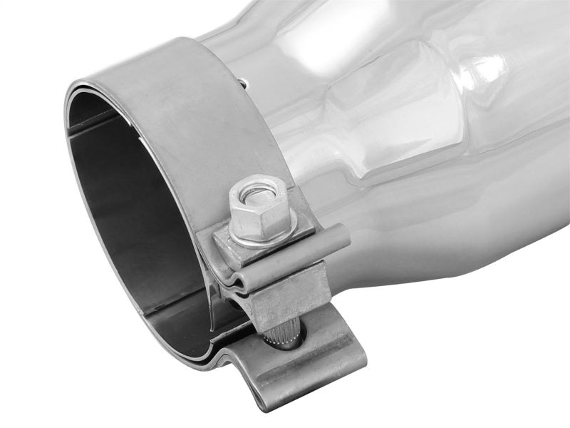 aFe MACH Force-Xp 3in Inlet x 4in Outlet x 9in Length 304 Stainless Steel Exhaust Tip Polished - DTX Performance