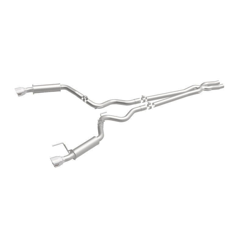 MagnaFlow Cat Back, SS, 2.5in, Competition, Dual Split Polished 4.5in Tips 2015 Ford Mustang V6 3.7L - DTX Performance