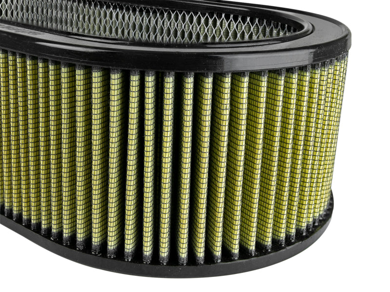 aFe MagnumFLOW Air Filters Round Racing PG7 A/F PG7 Oval Filter (18.13 x 7.25 x 6.0 w/EM) - DTX Performance