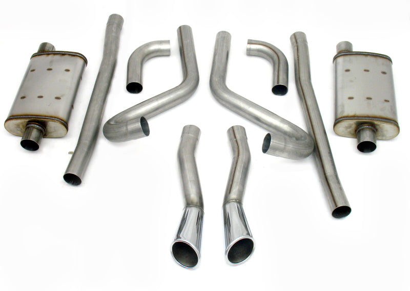 JBA 65-66 Ford Mustang 260-428 409SS Dual Through Rear Valance Header Back Exhaust - DTX Performance