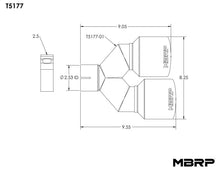 Load image into Gallery viewer, MBRP Universal T304 SS Dual Tip 4in OD/2.5in Inlet - DTX Performance