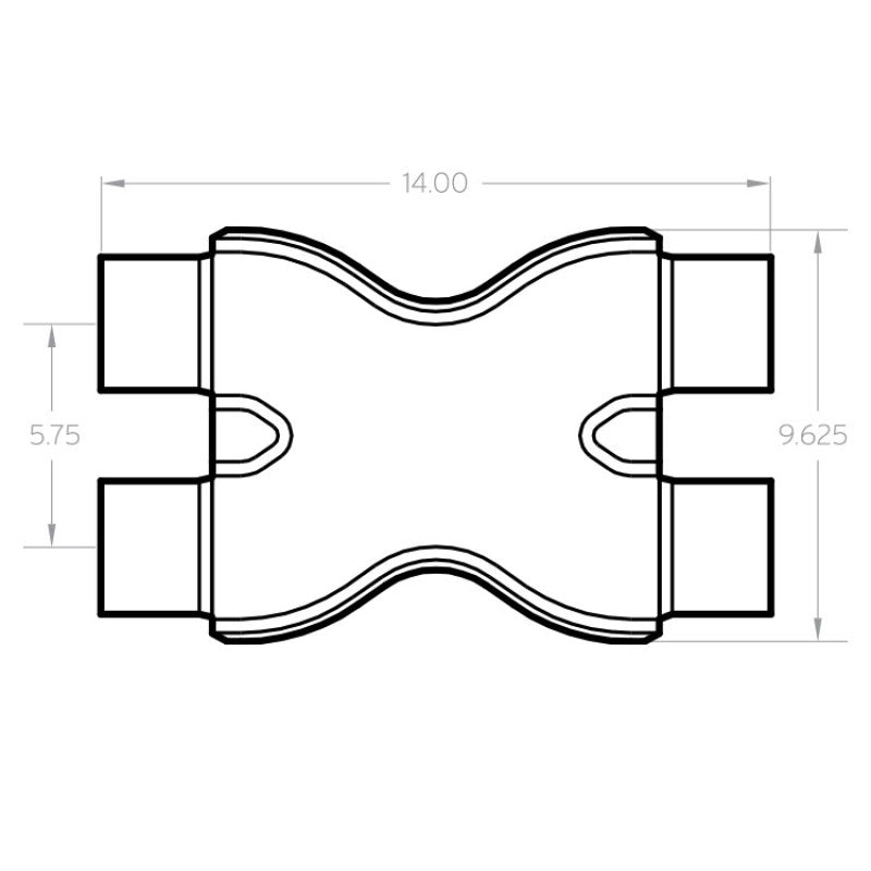 MagnaFlow Smooth Trans X 3/3 X 14 SS - DTX Performance