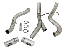 Load image into Gallery viewer, aFe ATLAS 4in DPF-Back Alum Steel Exhaust System w/Dual Exit Polished Tip 2017 GM Duramax 6.6L (td) - DTX Performance