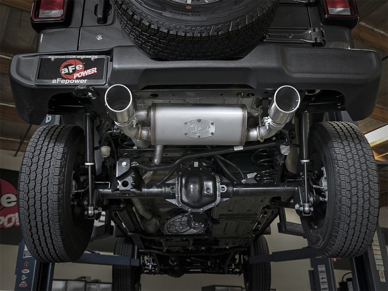 aFe Rebel Series 2.5in 409 SS Cat-Back Exhaust w/ Polished Tips 2018+ Jeep Wrangler (JL) V6 3.6L - DTX Performance