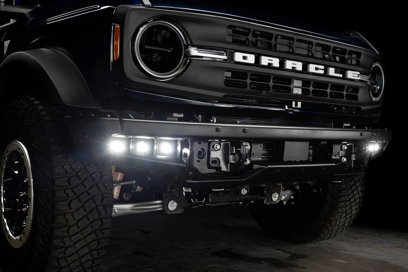 ORACLE Lighting 21-22 Ford Bronco Triple LED Fog Light Kit for Steel Bumper - White - DTX Performance