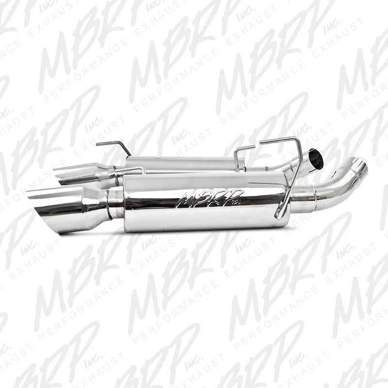 MBRP 05-10 Ford Mustang GT 5.0/Shelby GT500 Dual Mufflers Axle Back Split Rear T304 - DTX Performance