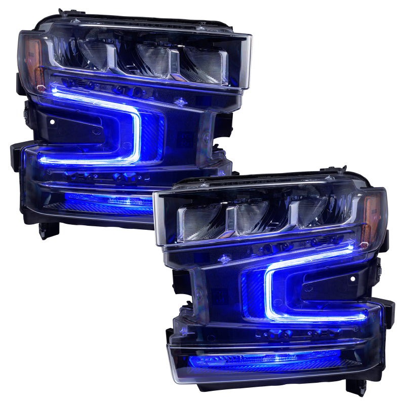 Oracle 19-21 Chevy Silverado 1500 RGB+W Headlight DRL Upgrade Kit - ColorSHIFT 2 - DTX Performance