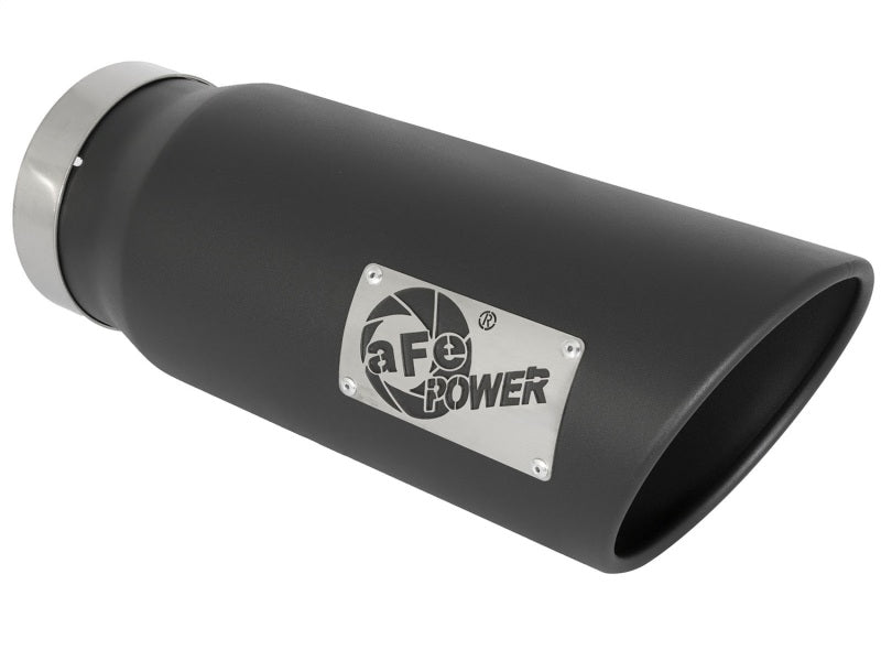 aFe Power MACH Force-Xp 5in In x 6in Out x 15in L Bolt-On 409 SS Exhaust Tip - Black - DTX Performance