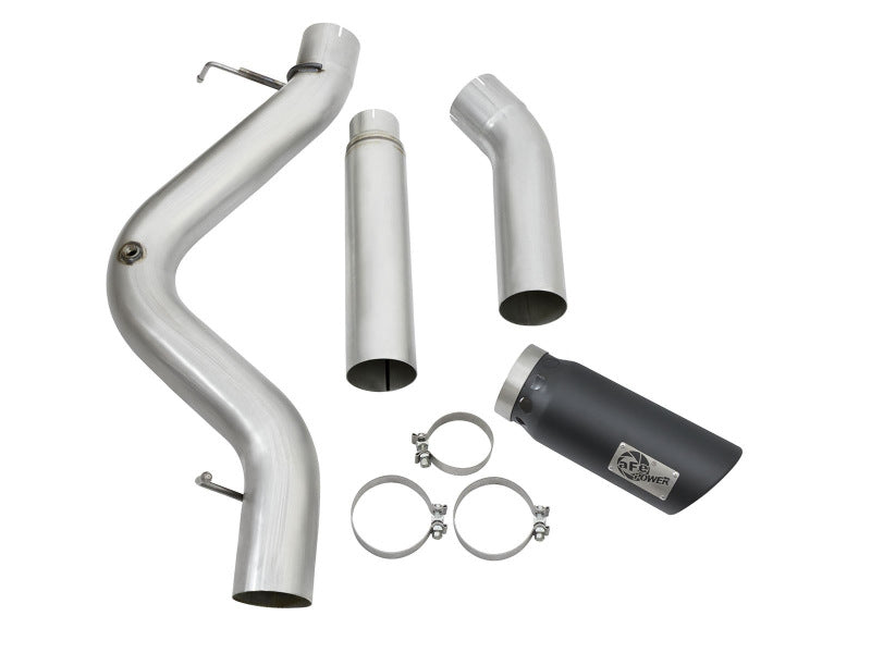 aFe Atlas Exhaust 5in DPF-Back Aluminized Steel w/ Black Tips 16-17 GM Diesel Truck V8-6.6L (td) - DTX Performance