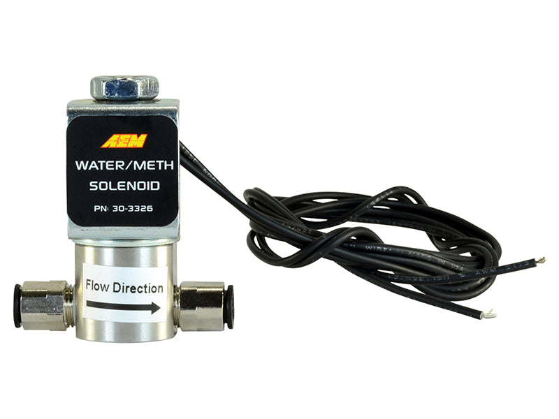 AEM Water/Methanol Injection System - High-Flow Low-Current WMI Solenoid - 200PSI 1/8in-27NPT In/Out - DTX Performance