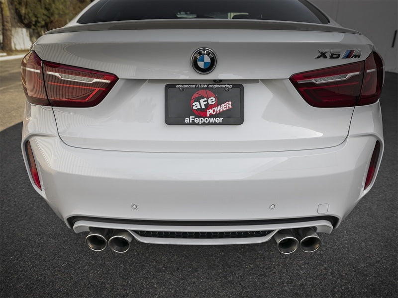 aFe MACH Force-Xp 3.5in. 304 SS C/B Exhaust w/o Muffler 15-18 BMW X5 M V8-4.4L (tt) - Polished Tip - DTX Performance