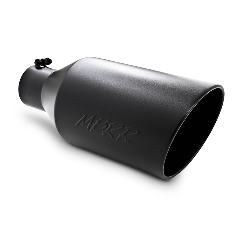 MBRP Universal Tip 8in O.D. Rolled End 4in inlet 18in length Black - DTX Performance