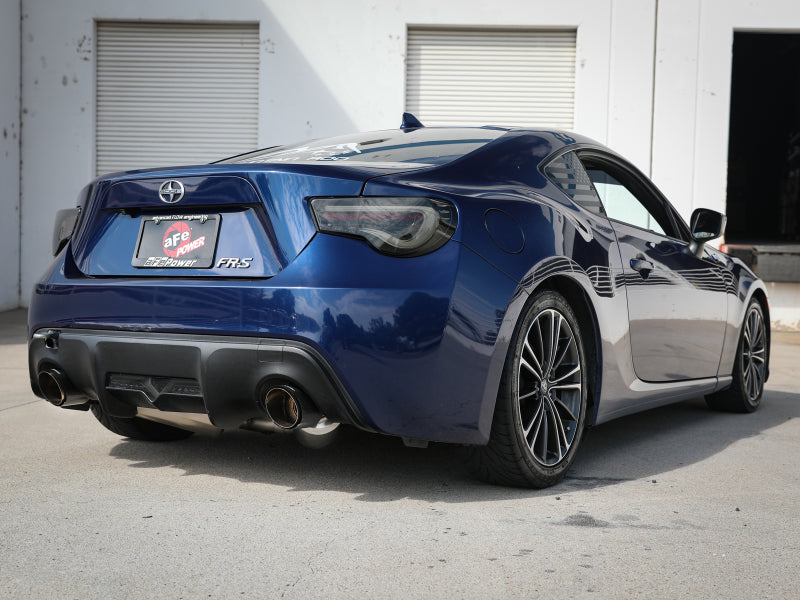 aFe Takeda Exhaust Axle-Back 13-15 Scion FRS / Subaru BRZ 304SS Carbon Fiber Dual Tips Exhaust - DTX Performance