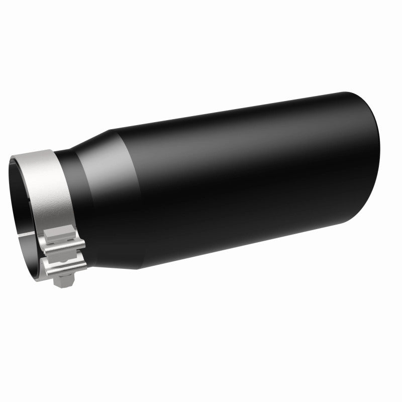 MagnaFlow Tip Stainless Black Coated Single Wall Round Single Outlet 5in Dia 4in Inlet 13in L - DTX Performance