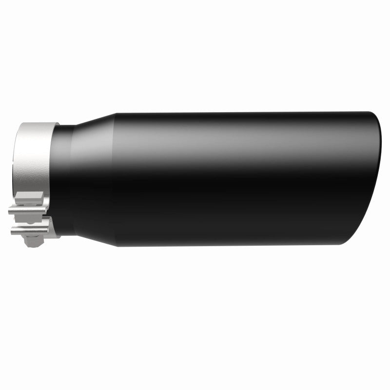 MagnaFlow Tip Stainless Black Coated Single Wall Round Single Outlet 5in Dia 4in Inlet 13in L - DTX Performance