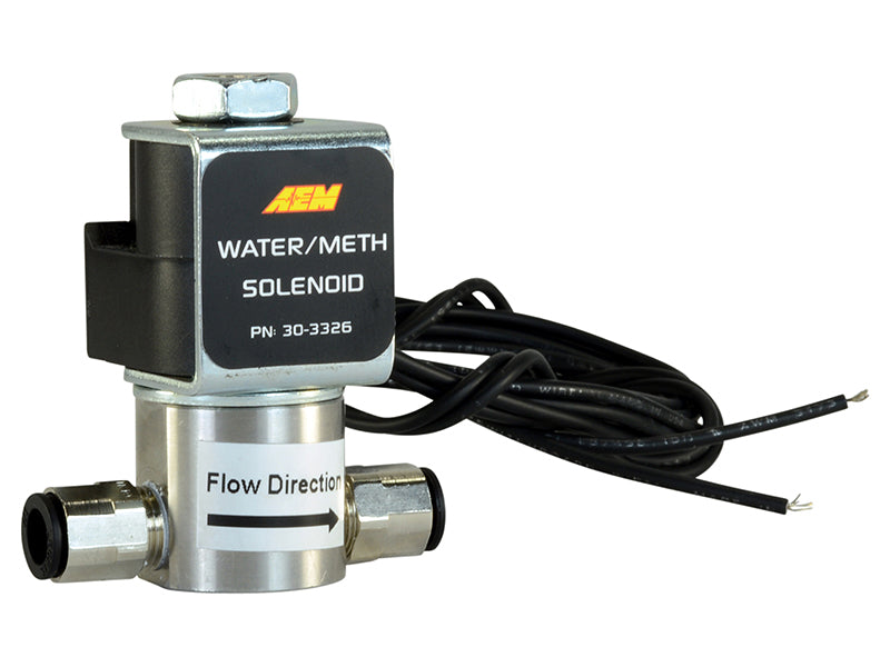 AEM Water/Methanol Injection System - High-Flow Low-Current WMI Solenoid - 200PSI 1/8in-27NPT In/Out - DTX Performance