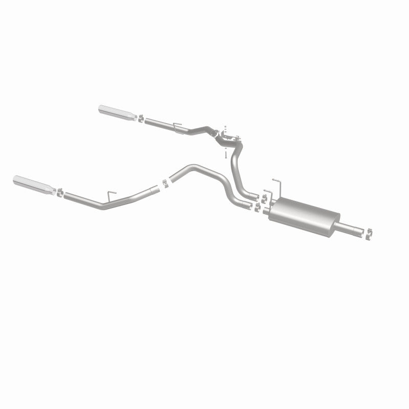 Magnaflow 09-13 Dodge Ram 1500 V6 3.6L Dual Spilt Rear Exit Polished Stainless C/B Perf Exhaust - DTX Performance