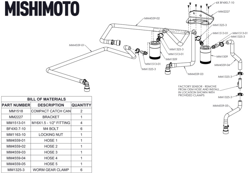 Mishimoto 18+ Ford F-150 2.7L EcoBoost Baffled Oil Catch Can Kit - Clear - DTX Performance