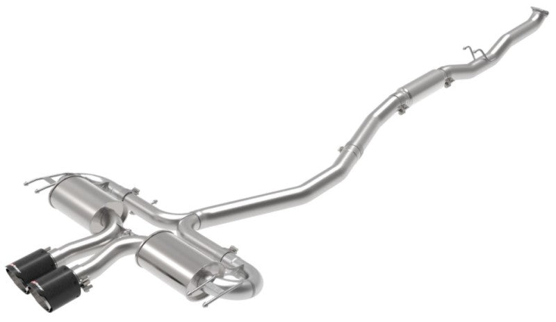 aFe Takeda 3in 304 SS Cat-Back Exhaust System w/CF Tips 17-20 Honda Civic Sport L4-1.5L (t) - DTX Performance