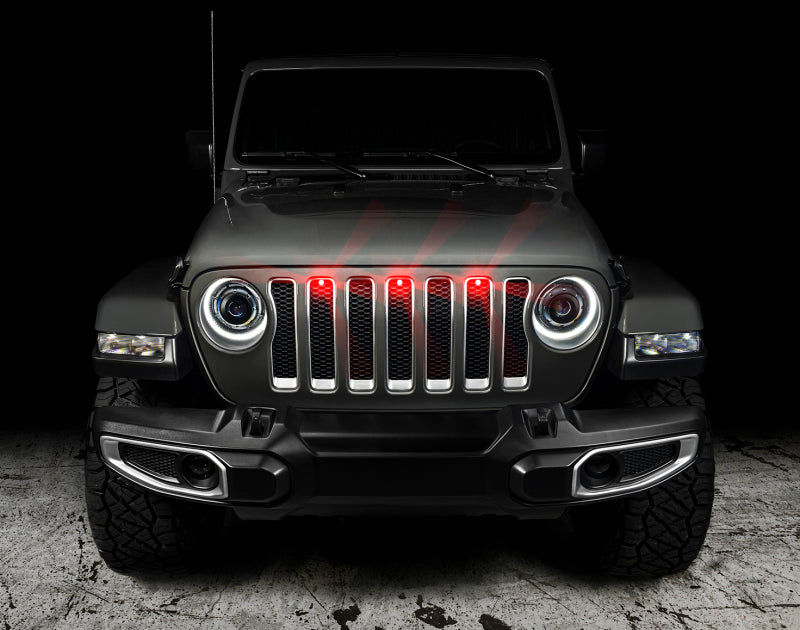 Oracle Pre-Runner Style LED Grille Kit for Jeep Wrangler JL - Red - DTX Performance