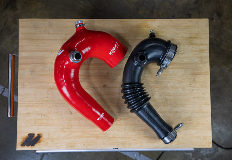 Mishimoto 2016+ Polaris RZR XP Turbo Silicone Intake J-Tube - Red - DTX Performance