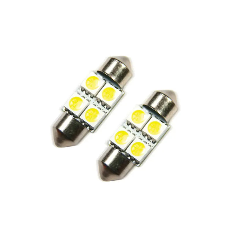 Oracle 33MM 4 LED 3-Chip Festoon Bulbs (Pair) - Cool White - DTX Performance