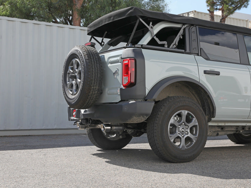 aFe 2021+ Ford Bronco L4-2.3L (t) / V6-2.7L (tt) Vulcan 3in. to 2.5in. SS Cat-Back - Polished - DTX Performance