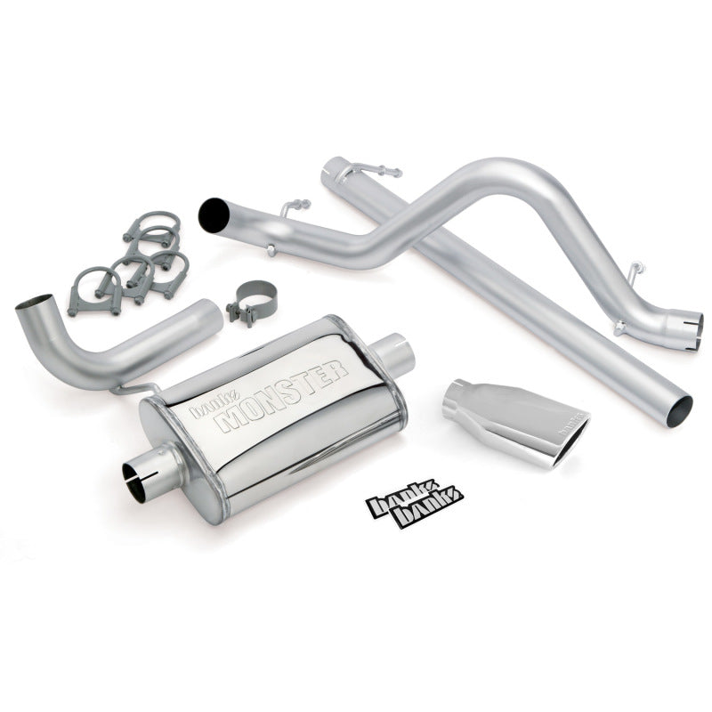 Banks Power 07-11 Jeep 3.8L Wrangler - 2dr Monster Exhaust System - SS Single Exhaust w/ Chrome Tip - DTX Performance