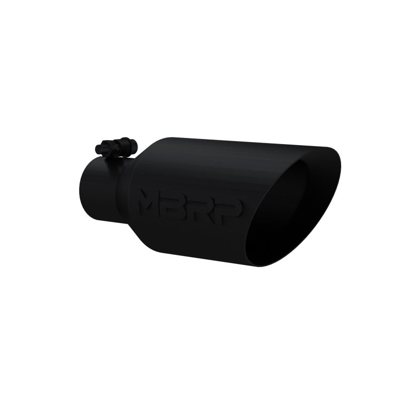 MBRP Universal Dual Wall Angle Rolled End Tip 4-1/2in OD / 2-1/2in Inlet / 11in Length - Black - DTX Performance