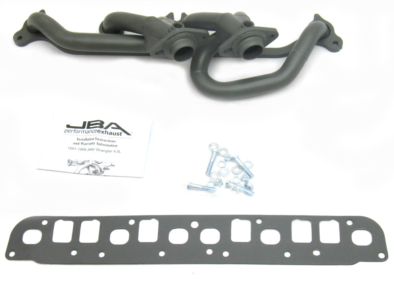 JBA 00-06 Jeep Wrangler 4.0L 1-1/2in Primary Ti Ctd Cat4Ward Header - DTX Performance