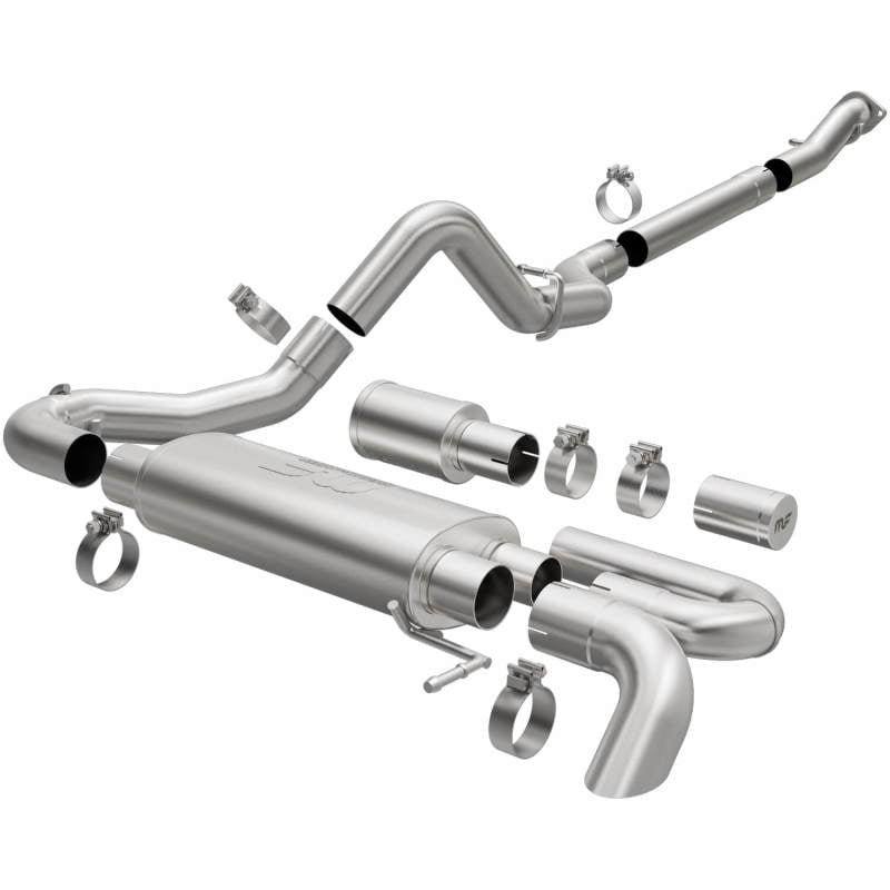 MagnaFlow 2021 Ford Bronco Overland Series Cat-Back Exhaust w/ Single Straight Driver Exit- No Tip - DTX Performance