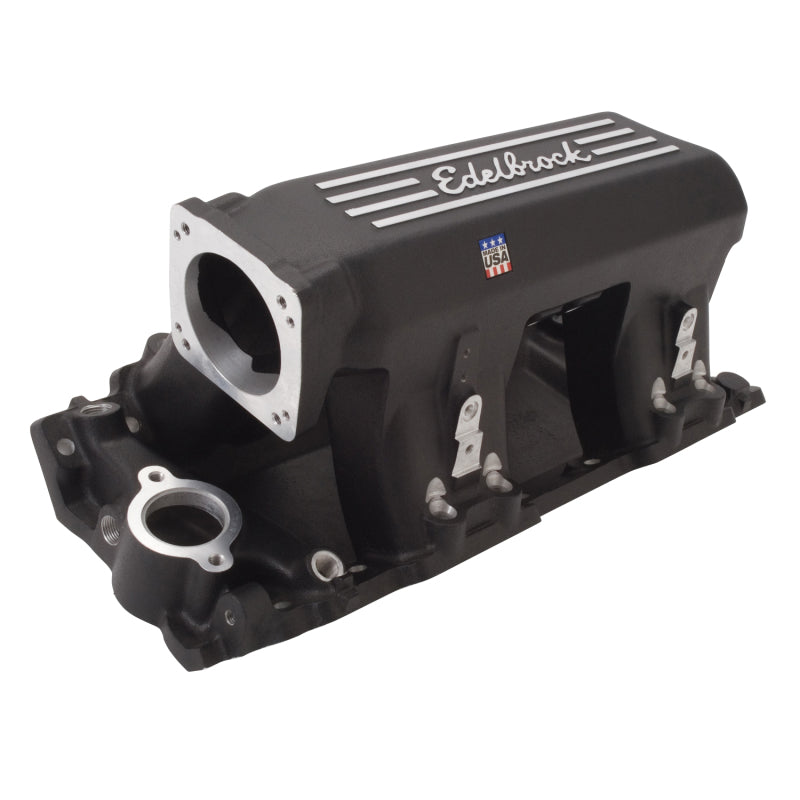 Edelbrock Manifold EFI Pro-Flo XT BB Chevy Rect Port Heads Black Powder Coated - DTX Performance