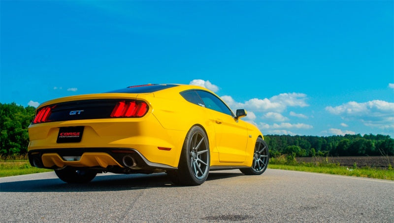 Corsa 2015 Ford Mustang GT 5.0 3in Axle Back Exhaust Polish Dual Tips (Touring) - DTX Performance