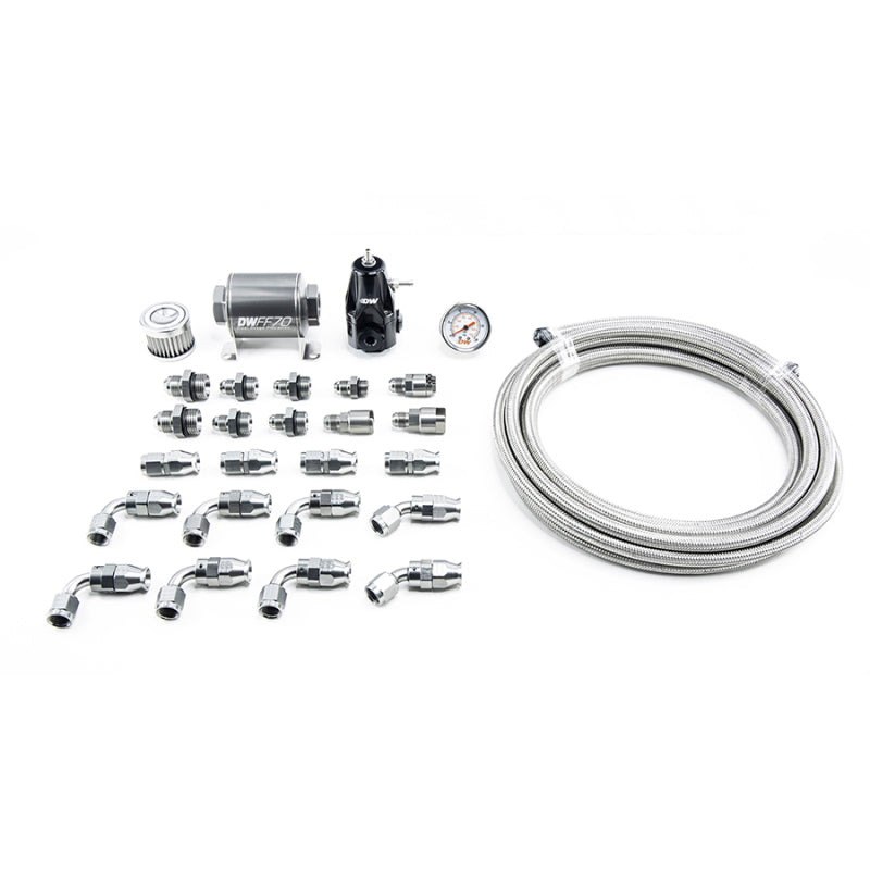 DeatschWerks 01-15 Honda Civic DW400 Pump Module Return Plumbing Kit w/PTFE Fuel Lines - DTX Performance