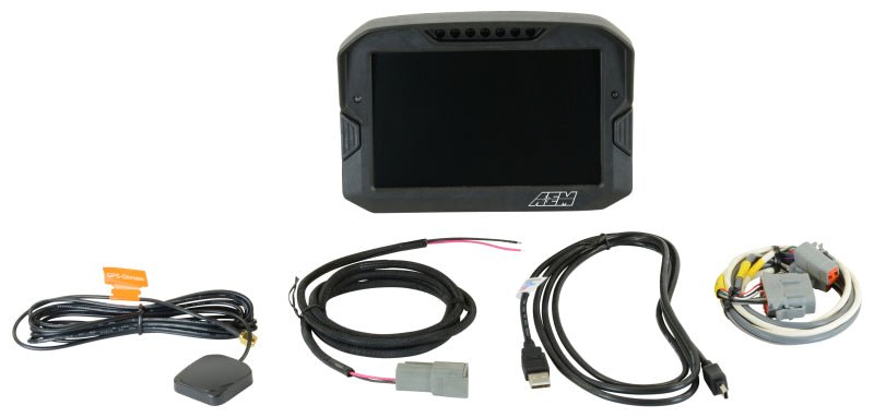 AEM CD-7 Non Logging GPS Enabled Race Dash Carbon Fiber Digital Display w/o VDM (CAN Input Only) - DTX Performance