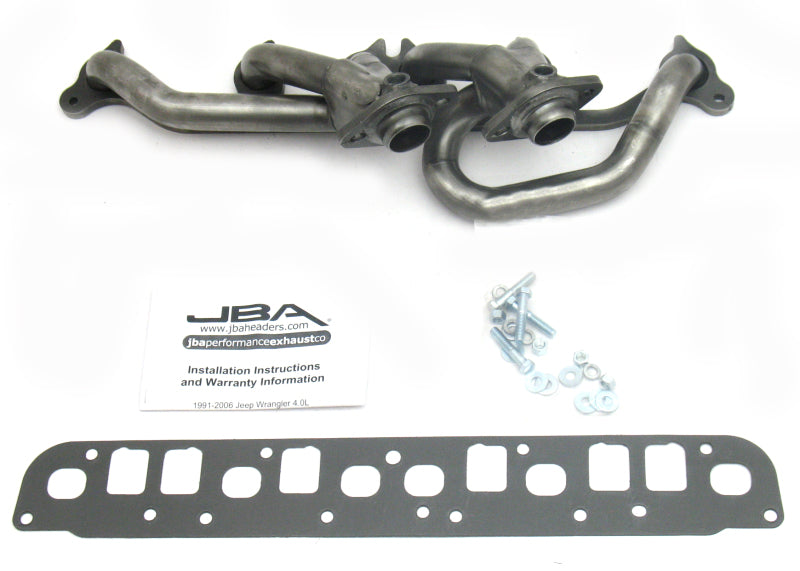 JBA 00-06 Jeep 4.0L 1-1/2in Primary Raw 409SS Cat4Ward Header - DTX Performance