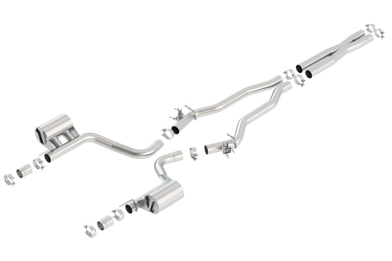 Borla 15-16 Dodge Charger Hellcat 6.2L V8 ATAK Catback Exhaust w/ Valves No Tips Factory Valance - DTX Performance