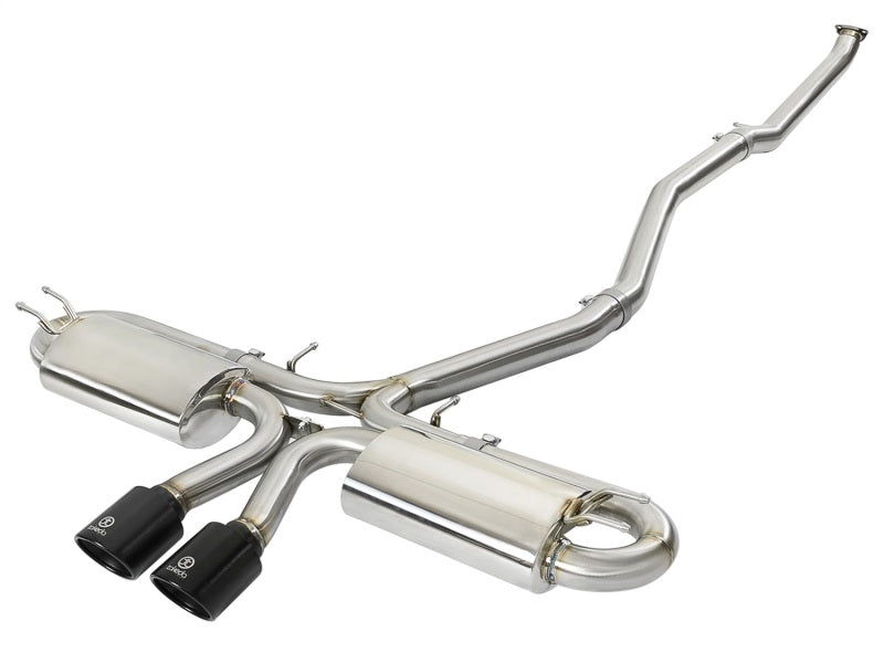 aFe Takeda 3in 304 SS Cat-Back Exhaust w/ Dual Center Black Tips 17+ Honda Civic Si (2dr) I4 1.5L - DTX Performance