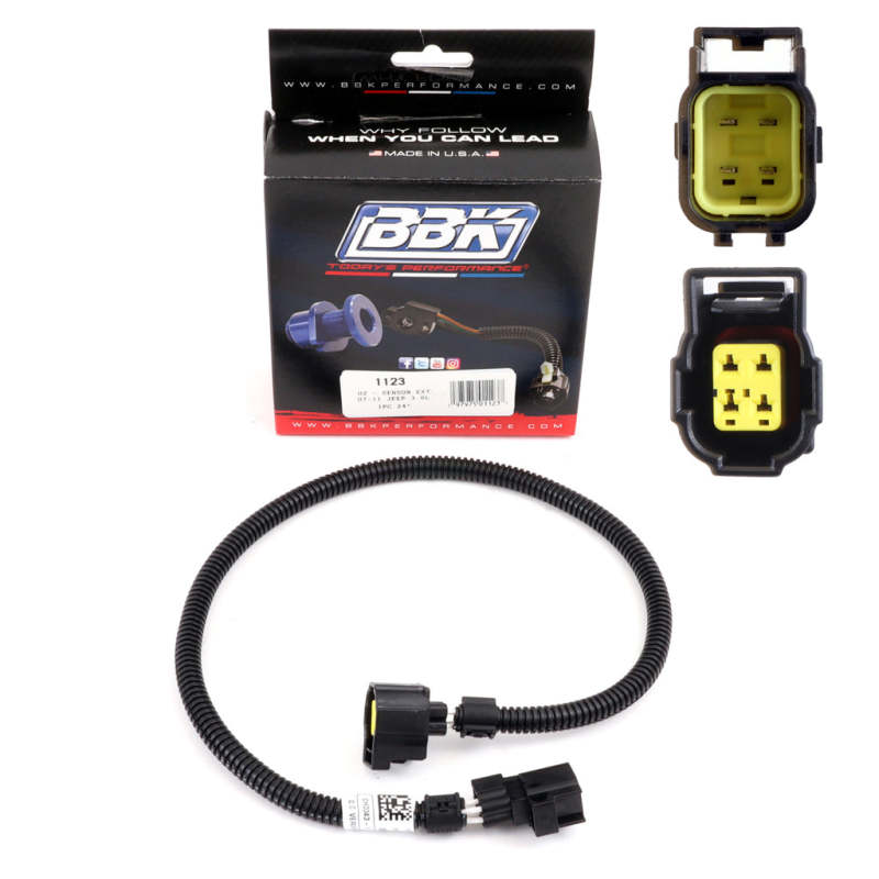 BBK 07-11 Jeep Wrangler 3.8L O2 Sensor Wire Harness Extension (1pc) 24 for BBK Long Tubes 4050/40500 - DTX Performance