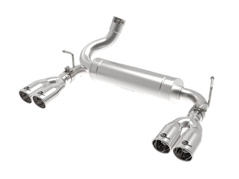 aFe Vulcan Series 2.5in 304 SS Axle-Back Exhaust Polished 07-18 Jeep Wrangler (JK) V6-3.6/3.8L - DTX Performance