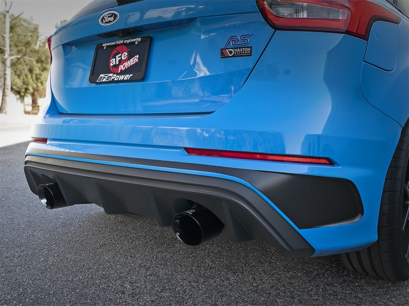 aFe Takeda 3in 304 SS Cat-Back Exhaust System w/ Black Tips 16-18 Ford Focus RS I4-2.3L (t) - DTX Performance