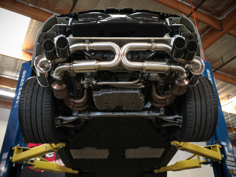 aFe MACHForce XP 12-16 Porsche 911 Carrera H6-3.8L SS-304 Cat-Back Exhaust w/ Polished Quad Tips - DTX Performance