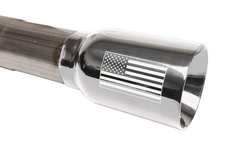 Corsa 07-18 Jeep Wrangler JKU 3.6L/3.8L 2.75in Sport Cat-Back Exhaust w/ 4in American Flag Tips - DTX Performance