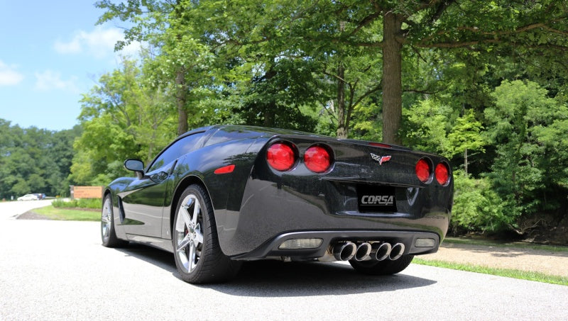 Corsa 05-08 Chevrolet Corvette (C6) 6.0L/6.2L Polished Xtreme Axle-Back Exhaust w/4.5in Tips - DTX Performance