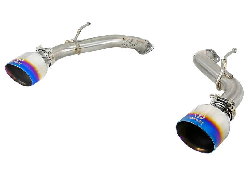 aFe Takeda 2.5in 304 SS Axle-Back Exhaust w/ Blue Flame Tips 16-18 Infiniti Q50 V6-3.0L (tt) - DTX Performance