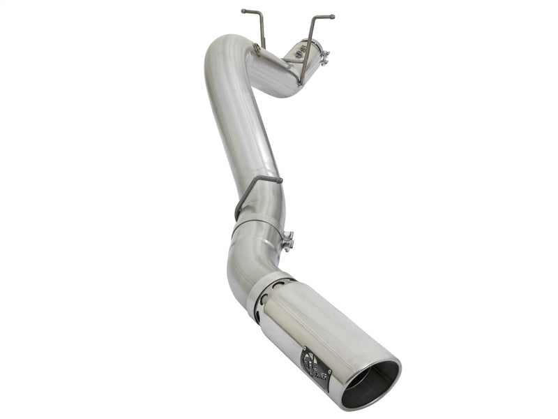 aFe ATLAS 5in DPF-Back Aluminized Steel Exhaust System w/Polished Tips 2017 GM Duramax 6.6L (td) L5P - DTX Performance