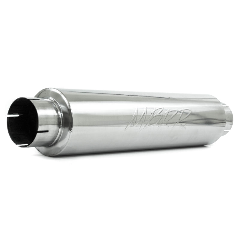 MBRP Universal Quiet Tone Muffler 4in Inlet/Outlet 24in Body 6in Dia 30in Overall T304 - DTX Performance