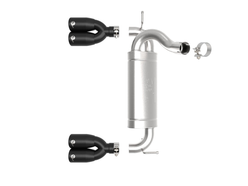 aFe Vulcan Series 2.5in 304 SS Axle-Back Exhaust Black 07-18 Jeep Wrangler (JK) V6-3.6/3.8L - DTX Performance