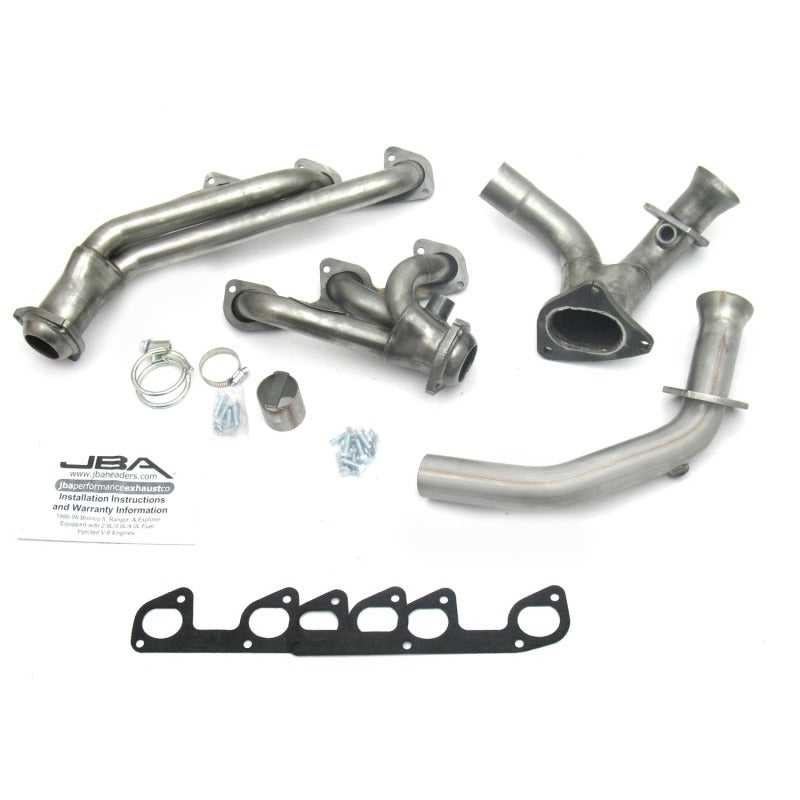 JBA 95-97 Ford Ranger 4.0L OHV 1-1/2in Primary Raw 409SS Cat4Ward Header - DTX Performance